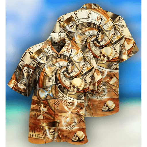 SKULL ALL KNOWS VALUE OF TIME HAWAIIAN SHIRTS