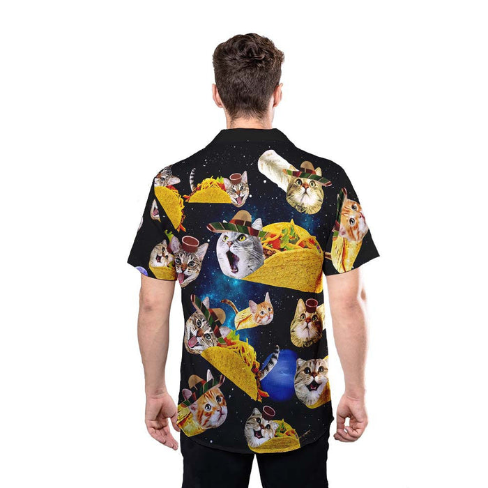 Cat Shirt - Kitty Cat Taco Flying Aloha Cat Hawaiian Shirt