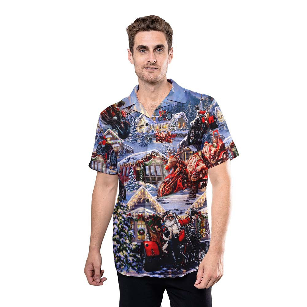 Amazing Santa Biker Hawaiian Shirt