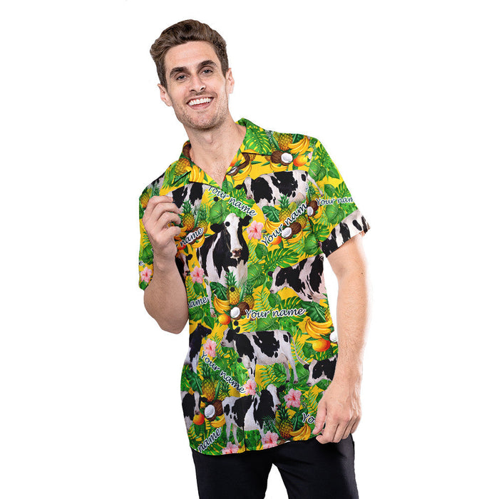 Cow Shirt - Holstein Friesian Cattle Farmland Crazy Summer Tropical Custom Hawaiian Shirt RE