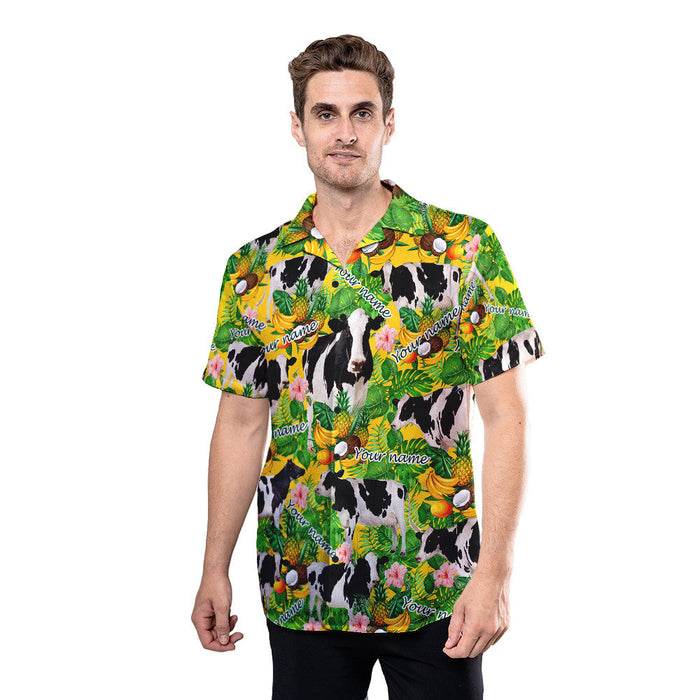 Cow Shirt - Holstein Friesian Cattle Farmland Crazy Summer Tropical Custom Hawaiian Shirt RE