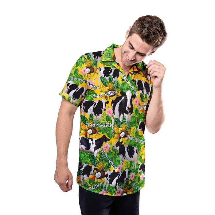 Cow Shirt - Holstein Friesian Cattle Farmland Crazy Summer Tropical Custom Hawaiian Shirt RE