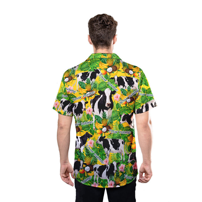 Cow Shirt - Holstein Friesian Cattle Farmland Crazy Summer Tropical Custom Hawaiian Shirt RE