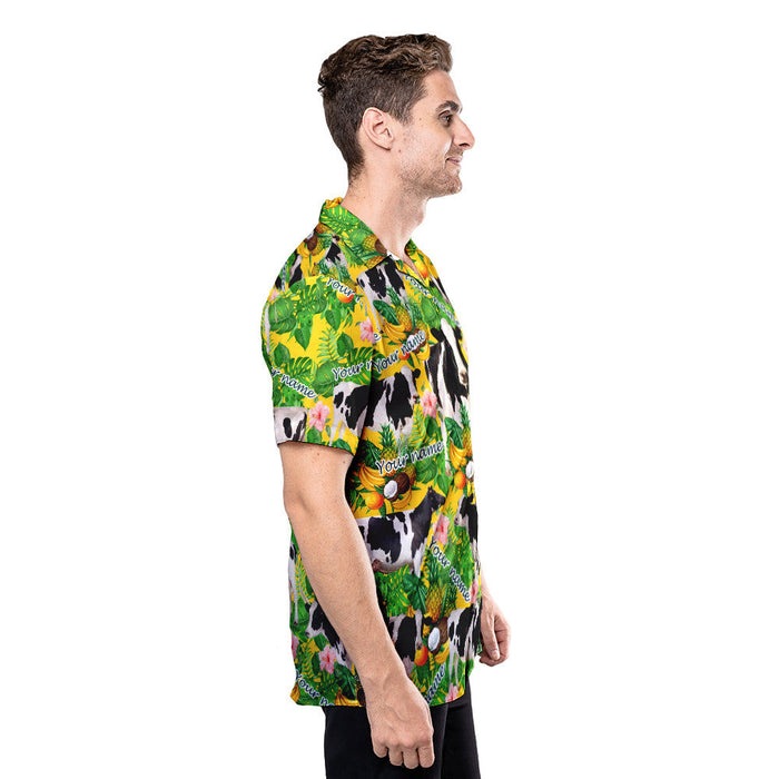 Cow Shirt - Holstein Friesian Cattle Farmland Crazy Summer Tropical Custom Hawaiian Shirt RE