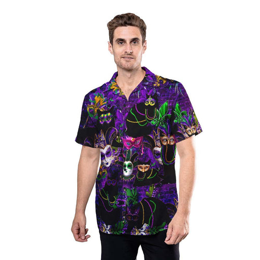 Cats Mardi Gras Carnival Hawaiian Shirt