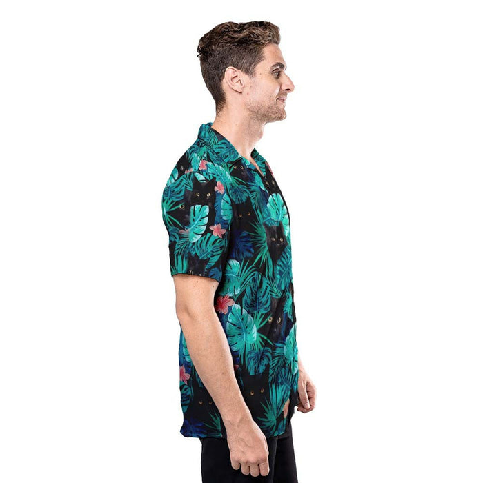 Black Cat Shirt - Tropical Crazy Summer With The Your Black Cat Now Hawaiian Shirt