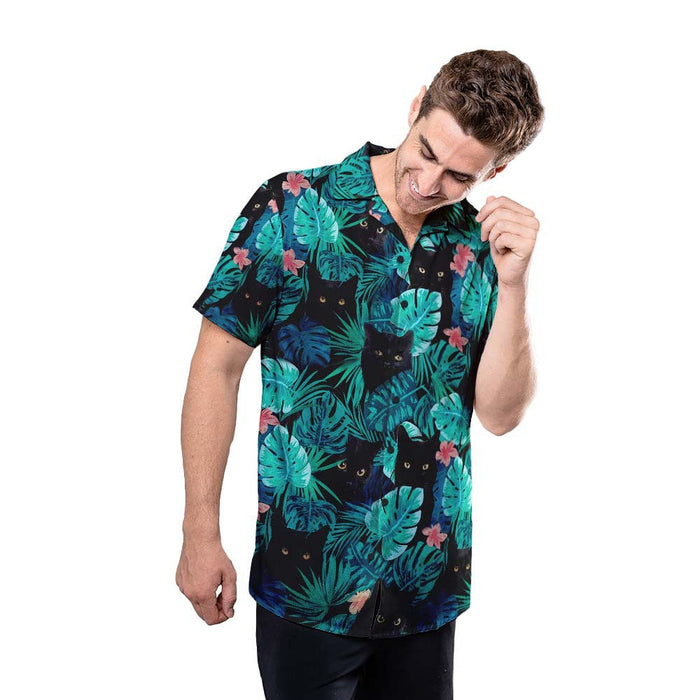Black Cat Shirt - Tropical Crazy Summer With The Your Black Cat Now Hawaiian Shirt