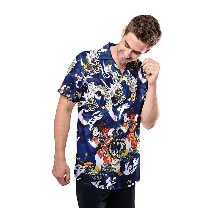 Dragon Shirt - Japanese Tabura Surf Blue Dragon Hawaiian Shirt