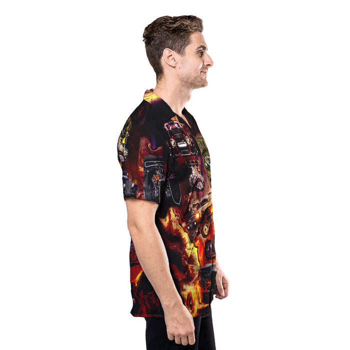 Hot Rod Shirt - Hot Rod On Fire Unisex Hawaiian Shirt