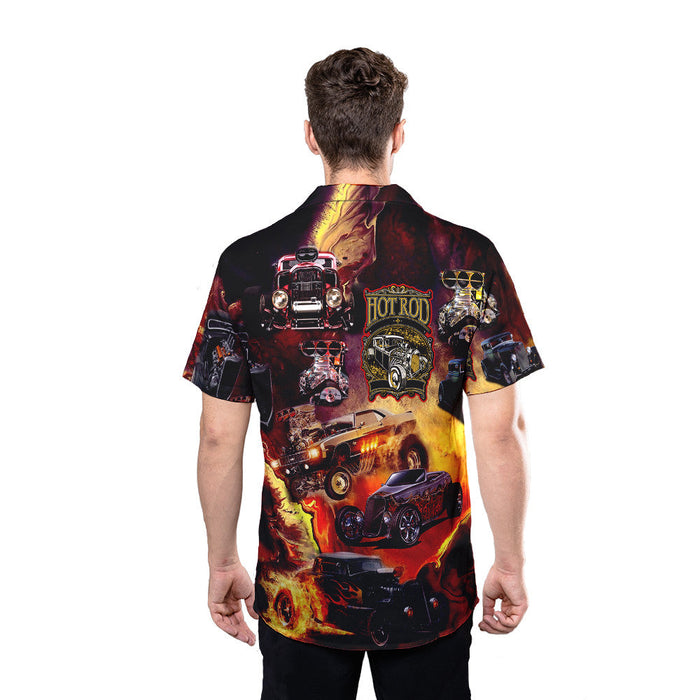 Hot Rod Shirt - Hot Rod On Fire Unisex Hawaiian Shirt