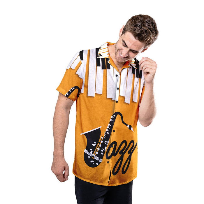 Saxophone Shirt - Jazz Instrumental Saxophone Music Hawaiian Shirt