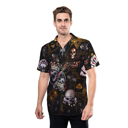 Dangerous Skull Poker Unisex Hawaiian Shirt