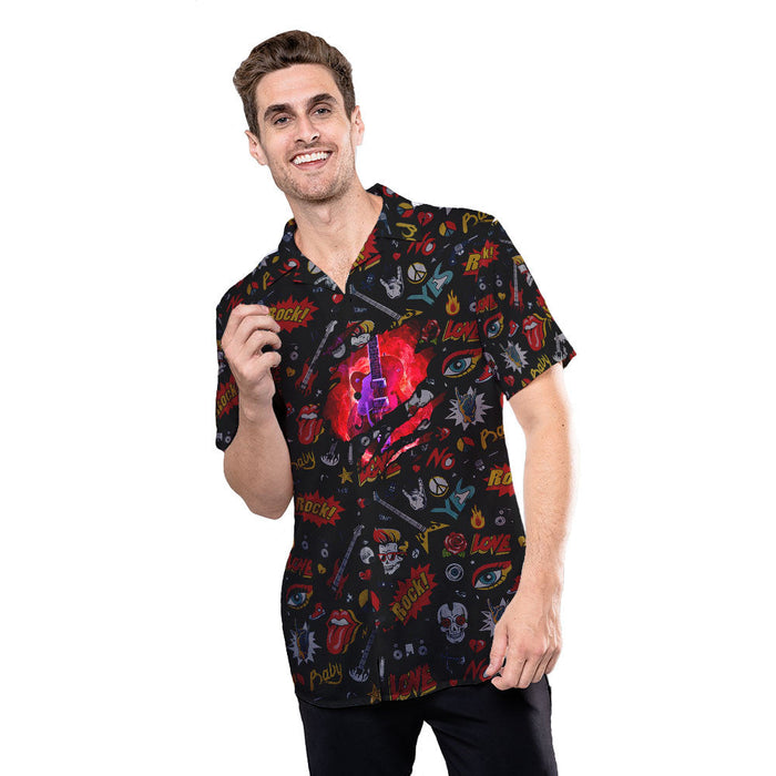 Guitar Shirt - Let's Play Electric Guitar At Rock Party Custom Hawaiian Shirt RE