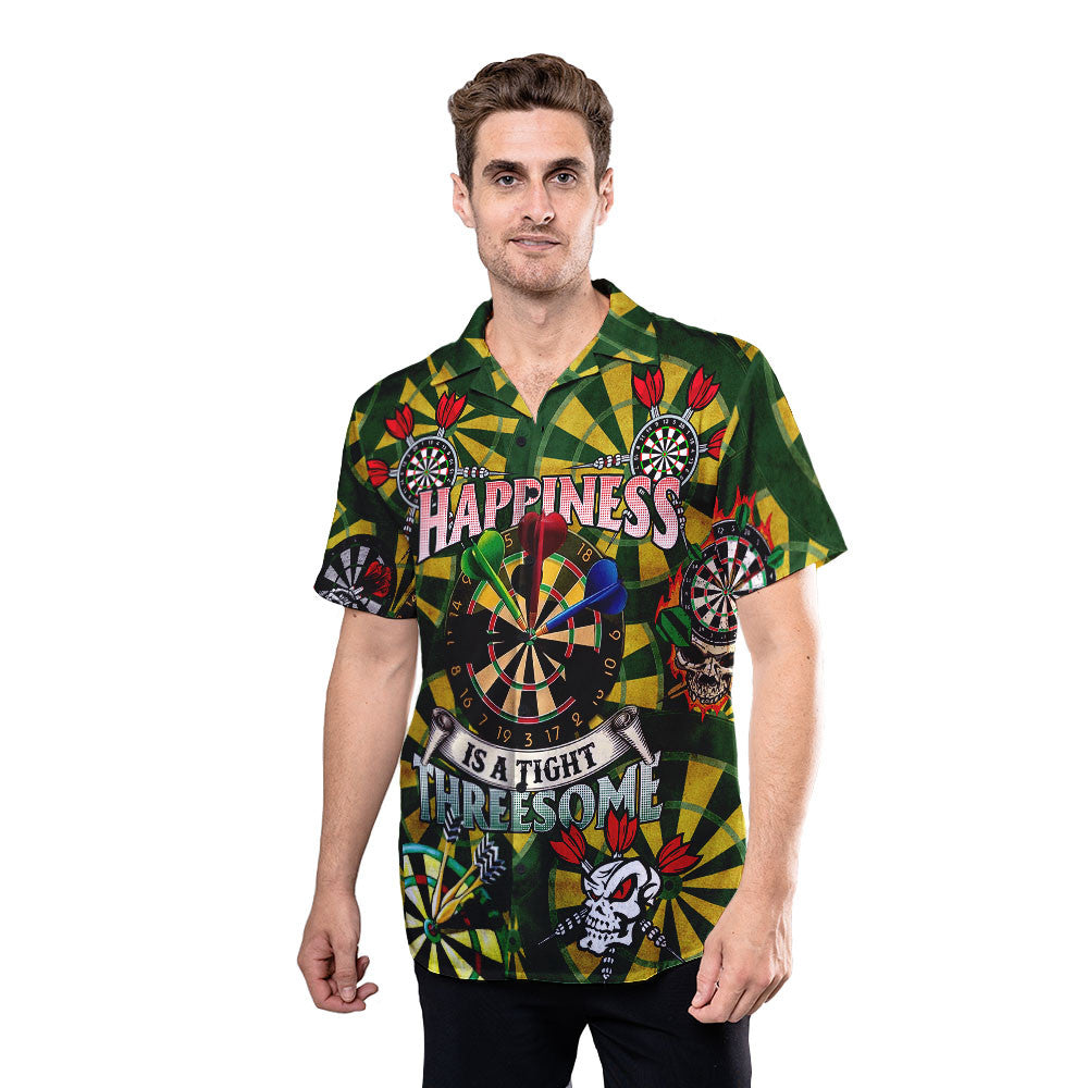 Darts Happiness Is A Tight Threesome Unisex Hawaiian Shirt