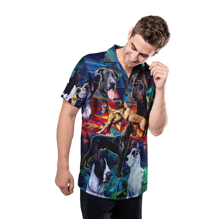 Great Dane Dog Shirt - Great Dane Unisex Hawaiian shirt