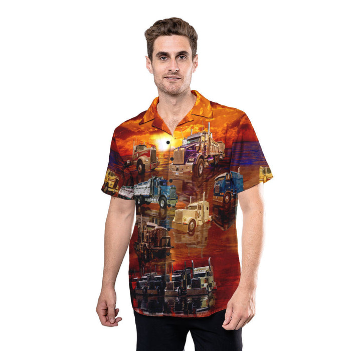 Real Men Drive Trucks Unisex Hawaiian Shirt