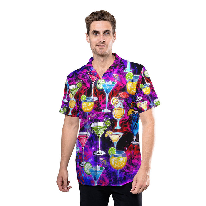 Cocktail Shirt - A Martini Shaken Not Stirred Custom Hawaiian Shirt RE