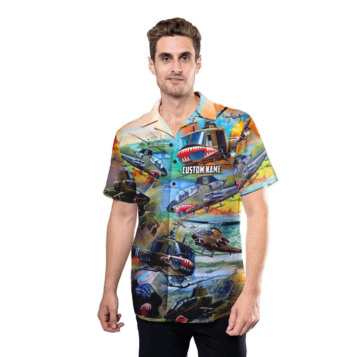 Plane Shirt - Huey Cobra Helicopter Remember The Day Custom Hawaiian Shirt RE