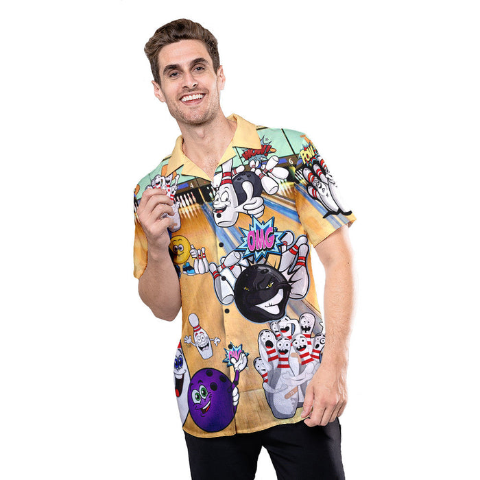 Unique Bowling Shirts - Split Happens Bowling Hawaiian Shirt