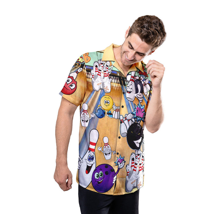 Unique Bowling Shirts - Split Happens Bowling Hawaiian Shirt