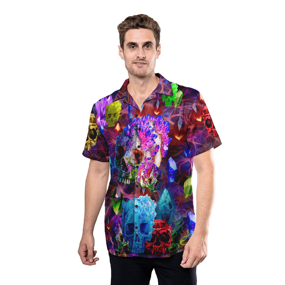 Skull Shirt - The Magical Crystal Skulls Hawaiian Shirt - RE