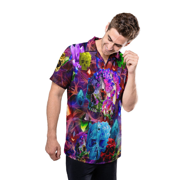 Skull Shirt - The Magical Crystal Skulls Hawaiian Shirt - RE