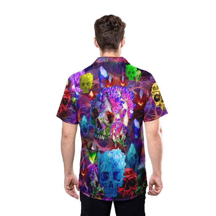 Skull Shirt - The Magical Crystal Skulls Hawaiian Shirt - RE