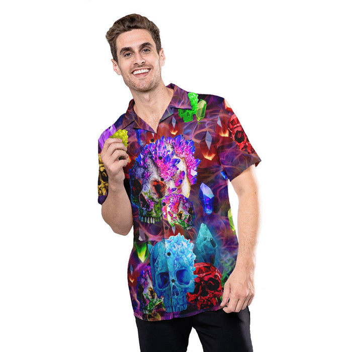 Skull Shirt - The Magical Crystal Skulls Hawaiian Shirt - RE