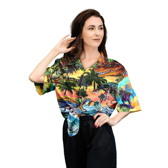 Hawaiian Aloha Shirt For Women, Always Be Dinosaur Unisex Hawaiian Shirt