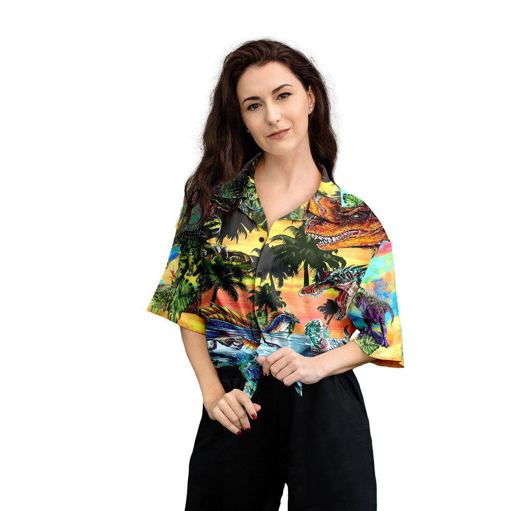 Hawaiian Aloha Shirt For Women, Always Be Dinosaur Unisex Hawaiian Shirt