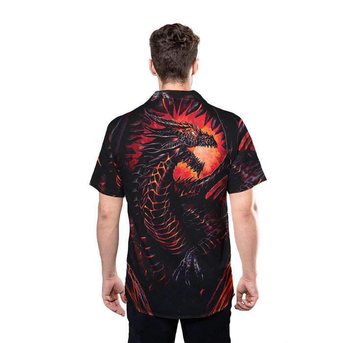 Dragon Shirt - Mythical Dragon Red Amazing Design - Dragon Hawaiian Shirt
