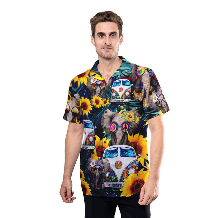 Wonderful Camping Elephant Unisex Hawaiian Shirt