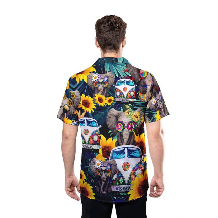 Wonderful Camping Elephant Unisex Hawaiian Shirt