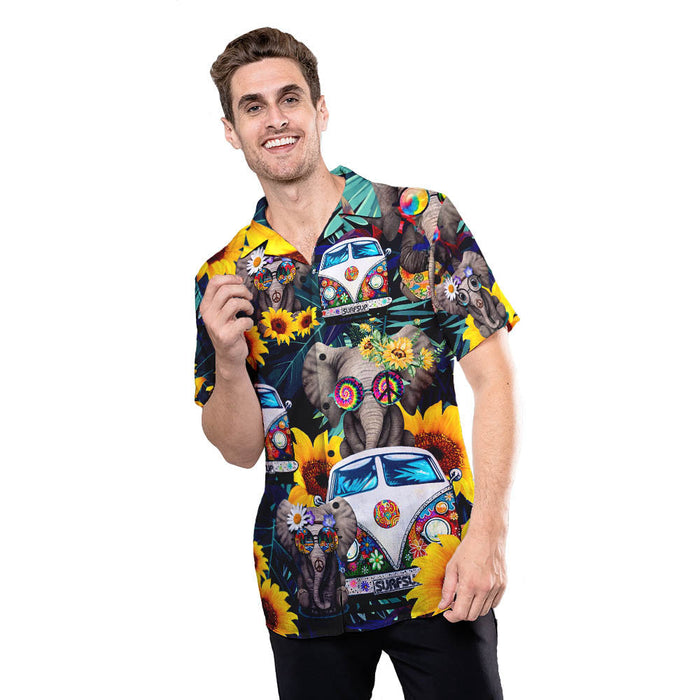 Wonderful Camping Elephant Unisex Hawaiian Shirt