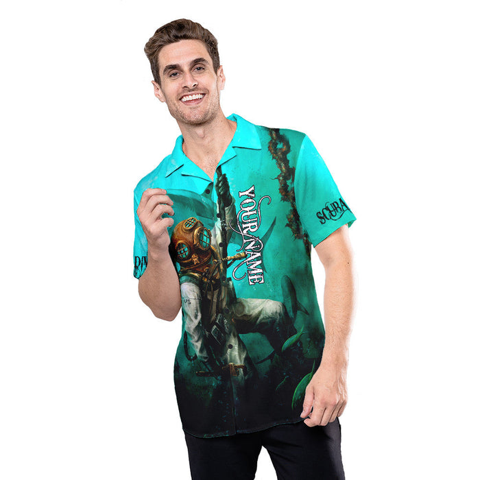 Diving Shirt - We Dive Not To Escape Life, But For Life Not To Escape Us Custom Hawaiian Shirt RE