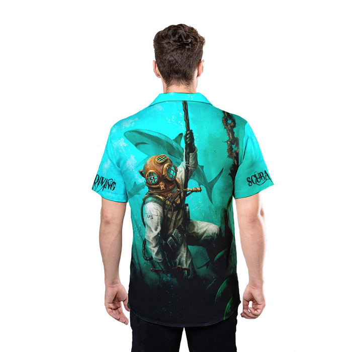 Diving Shirt - We Dive Not To Escape Life, But For Life Not To Escape Us Custom Hawaiian Shirt RE