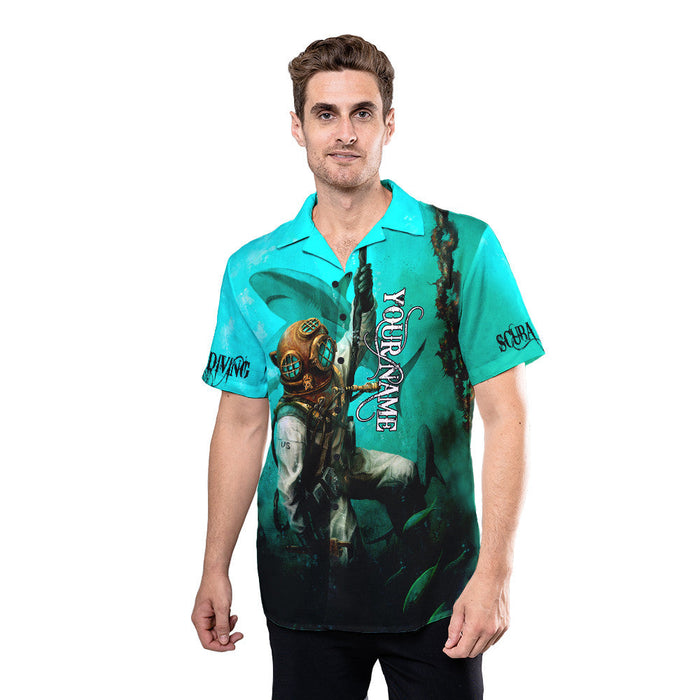 Diving Shirt - We Dive Not To Escape Life, But For Life Not To Escape Us Custom Hawaiian Shirt RE