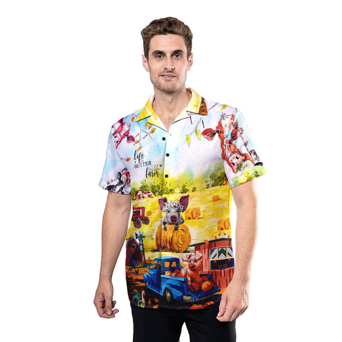 Happy Farmer Unisex Hawaiian Shirt