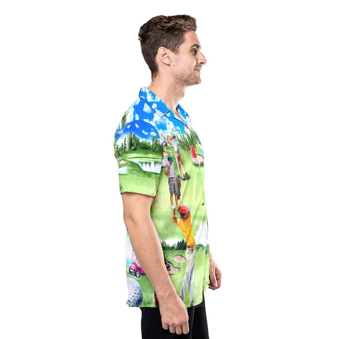 Eat Sleep Golf Repeat Unisex Hawaiian Shirt