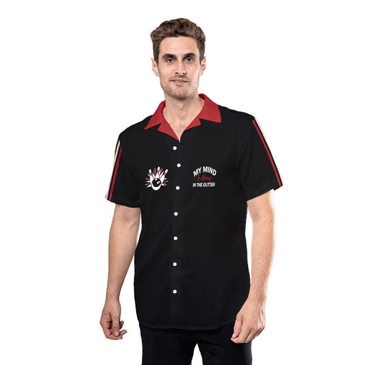 Unique Bowling Shirts - My Mind In The Gutter Bowling Customized Unisex Hawaiian Shirt