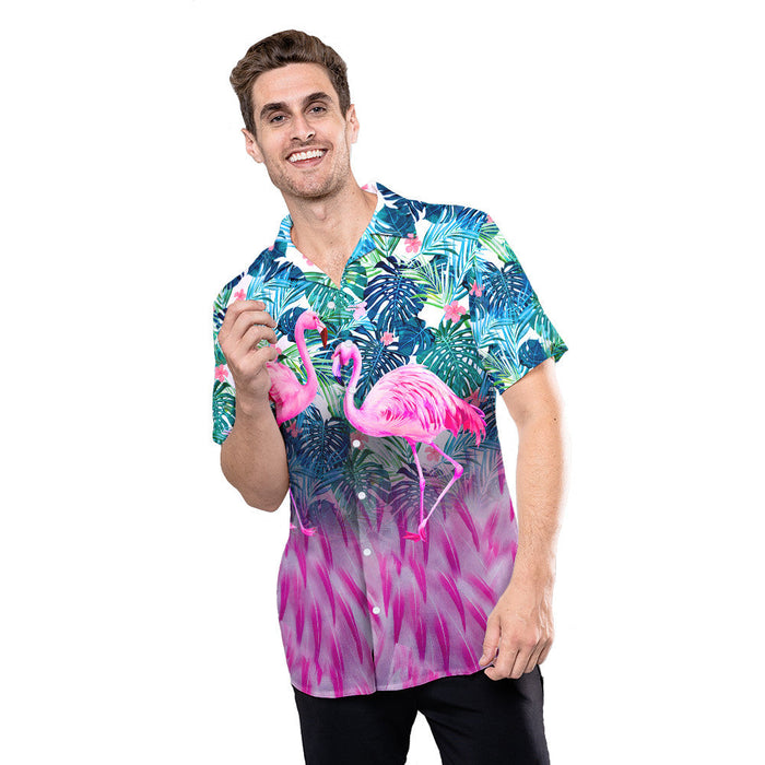 3D Flamingo Hawaii Shirt