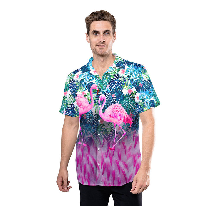 3D Flamingo Hawaii Shirt