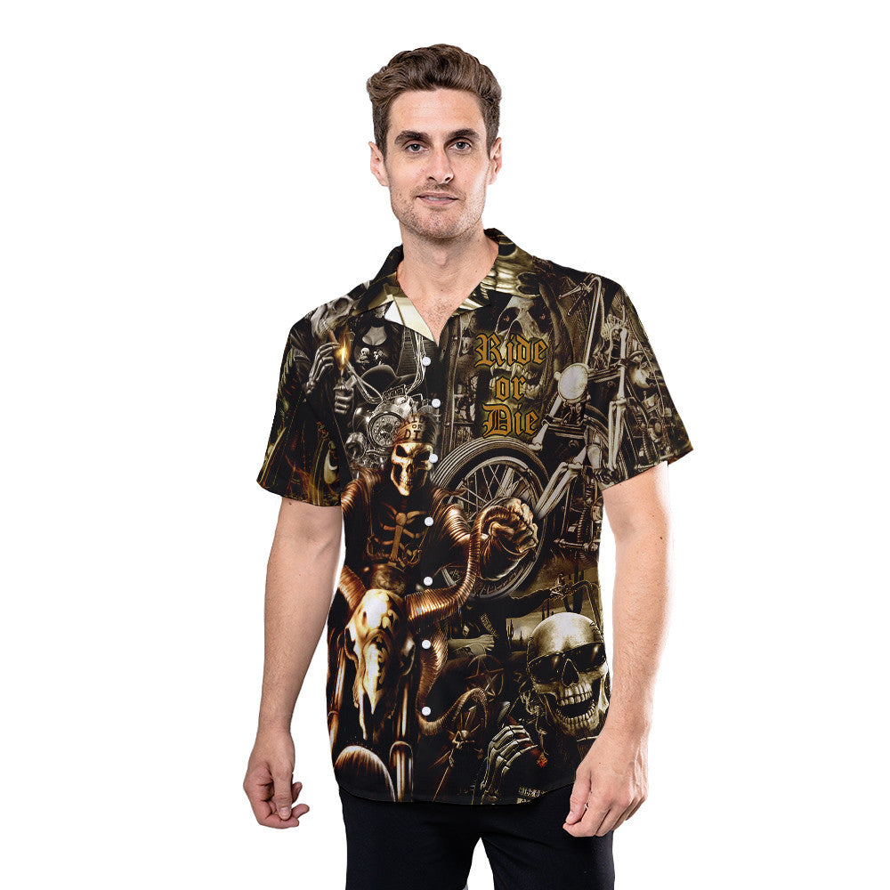 Biker Shirts - Ride Or Die, Buy Or Leave Motorcycle Trader Hawaiian Shirt