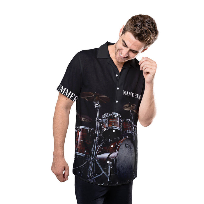 Drum Shirt - Eat Sleep Bleed Drums Custom Hawaiian Shirt RE