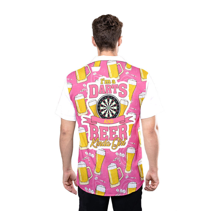 Kinda Girl I'm A Darts And Beer - Beer Hawaiian Shirt