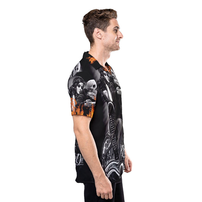 Hawaiian Motorcycle Shirts - Riding Gear Together Human Skull Hawaiian Shirt