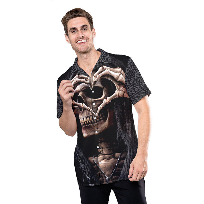 Skull Shirt - Love Skull Best Design Unisex Hawaiian Shirt