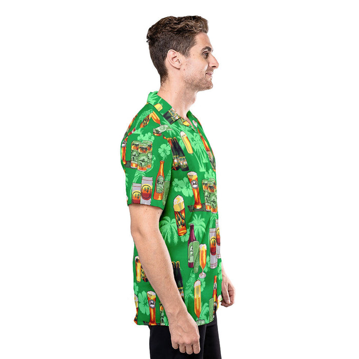 Beer Hawaiian Shirt - Enjoy Drinking Beer Green