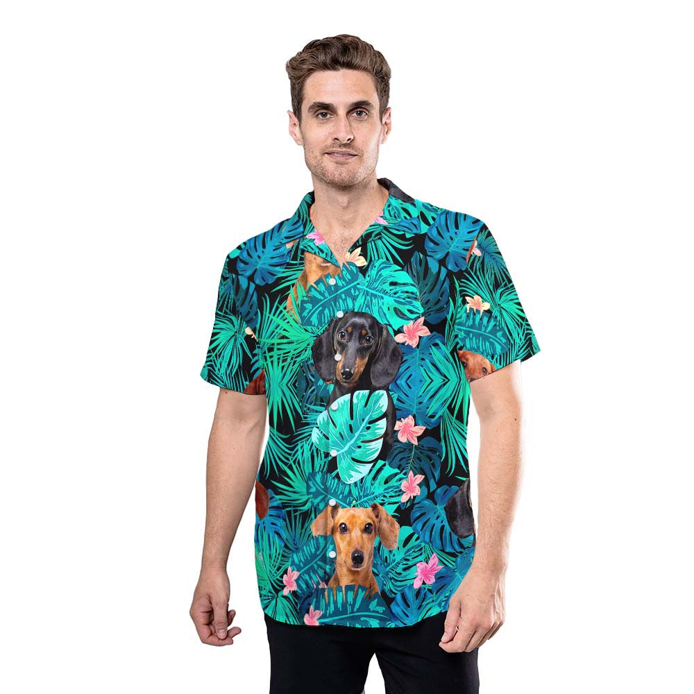 Dachshund Dog Shirt - Tropical Dog Hawaiian Shirt