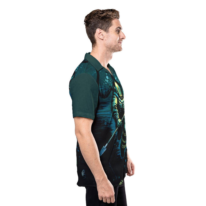 Scuba Diver Deep Ocean Diving Art Unique Design Unisex Hawaiian Shirt